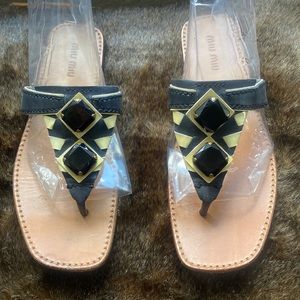 Miu miu flat sandals